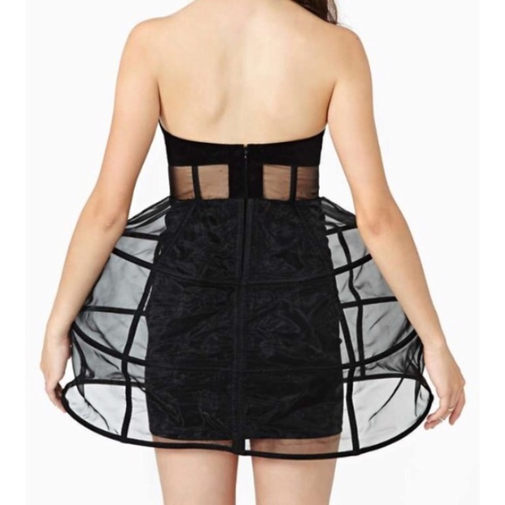 Nasty gal cage dress black cut out hoop Harlow lbd - Picture 4 of 6